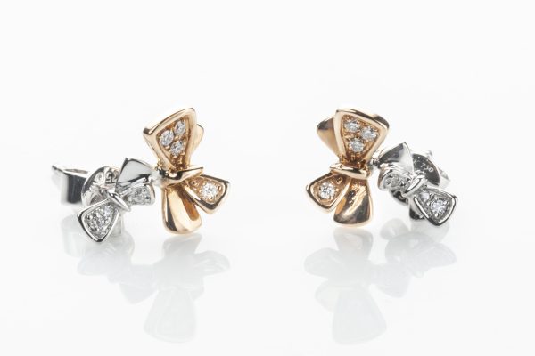 情人結．耳環 《雙彩結系列》Valentine bow Earring